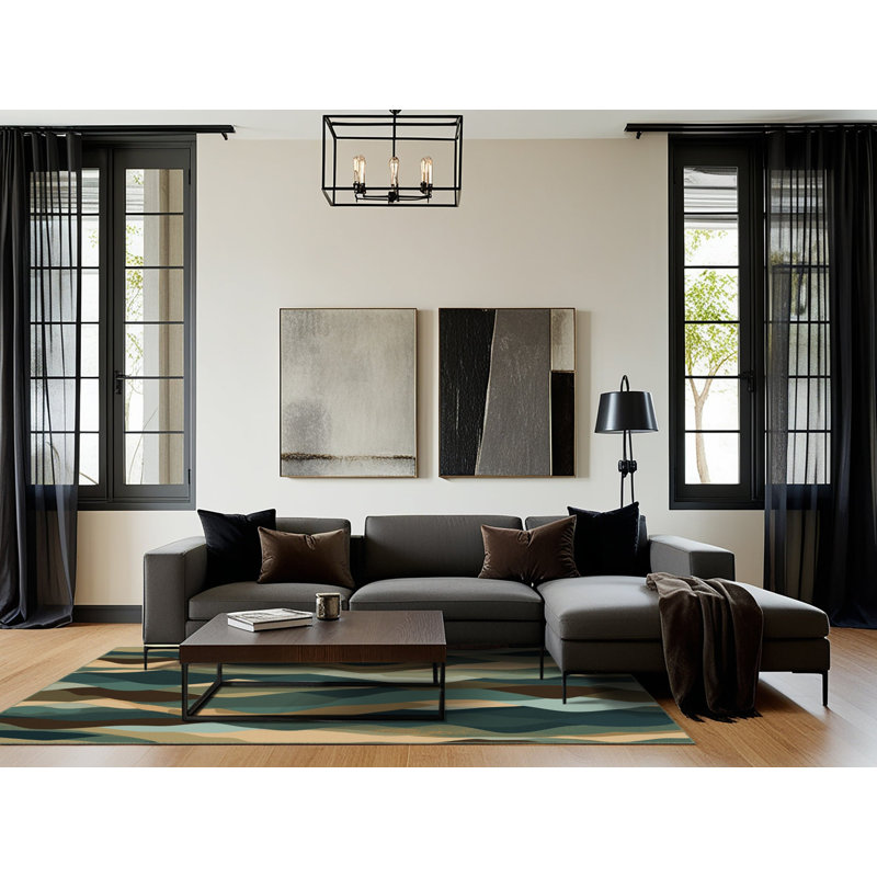 Ethereal Tides Rug, Square 5'