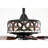 Jesmond Black Tiffany Style Two Tiered Lighted Ceiling Fan White And Copper Shade With Remote Control