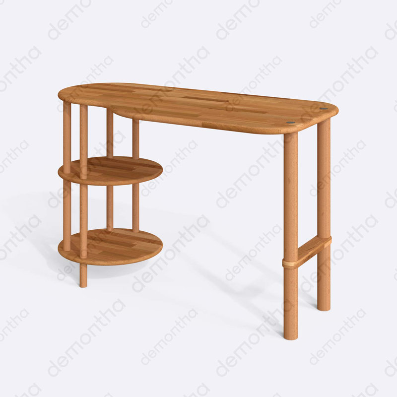 Bureau d'écriture en bois massif Maxi, bureau à domicile en bois de hêtre pour espace de travail