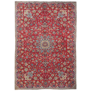 Tapis oriental rouge unique 10X13 One-of-a-Kind