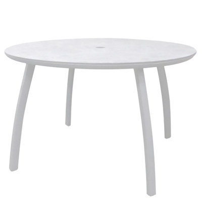 Sunset Round Outdoor Dining Table With Umbrella Hole , in. W in. D
