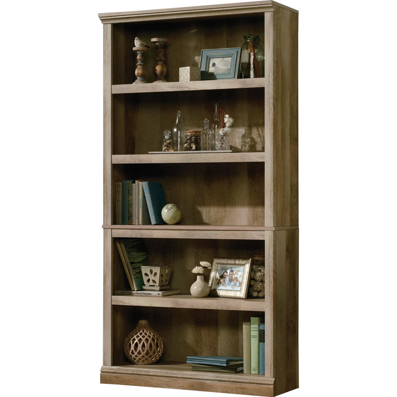 Alexsia Standard Bookcase, Lintel Oak, 35-1/4”W x 13-1/4”D x 69-3/4”H 