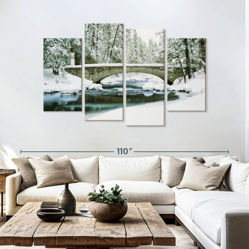 Alvord Winter In Merced River, 54"H x 84"W