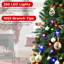 7.5FT Smart Pre-lit Green Pencil Christmas Tree with Programmable RGB Fairy Lights Multi-color Changing DIY App-controlled