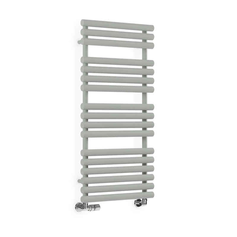 Rolo Towel Heated Towel Rail, Grey, 1085cm H x 520cm W x 123cm D