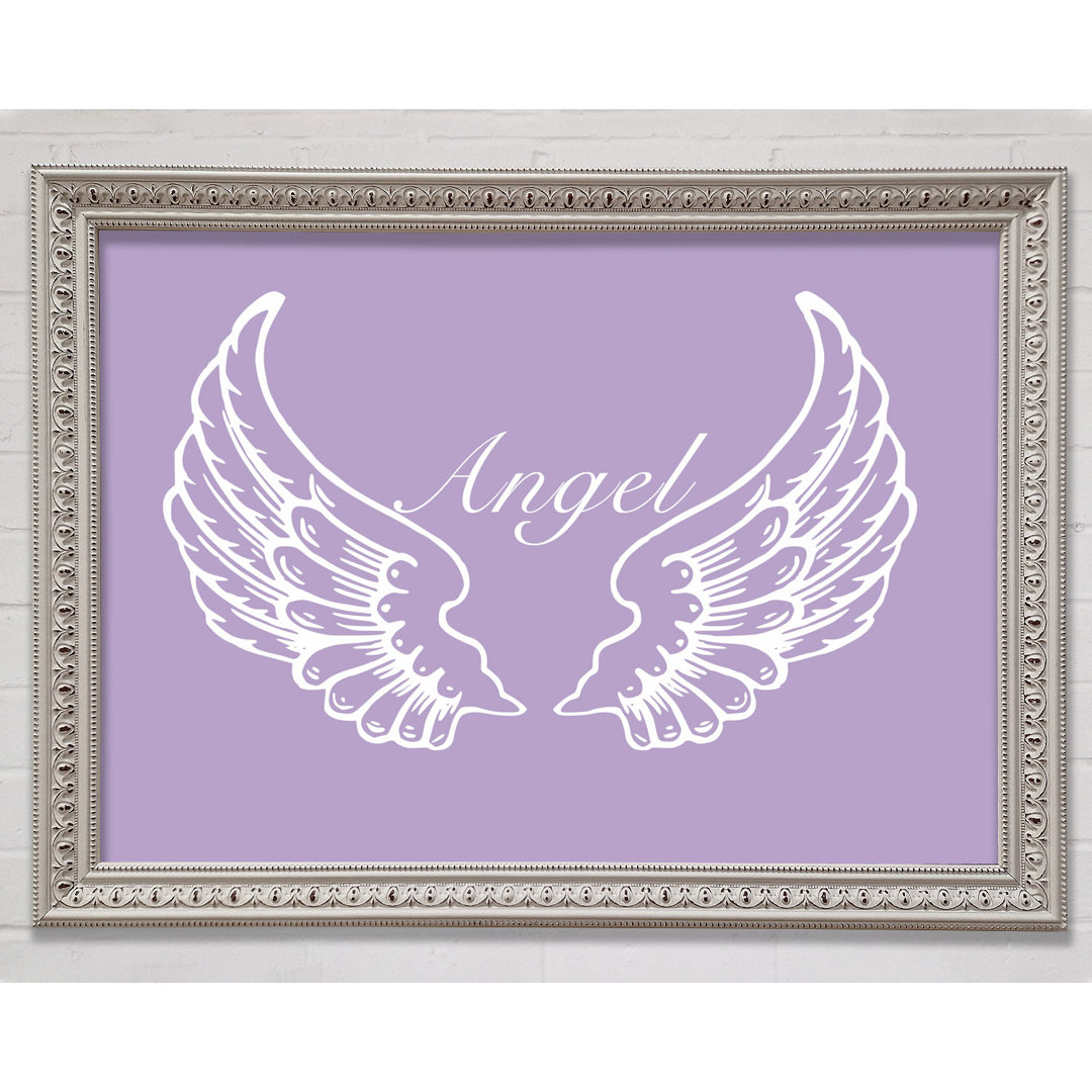 Angel Wings Lilac Gerahmter Druck