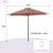 7.5 FT Umbrella with 6 Ribs, Outdoor Sunshade Umbrella with Crank Lift and Push-Button Tilt Function.-893905226
