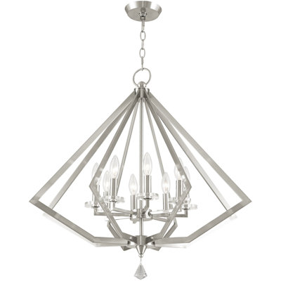 8 - Light Dimmable Geometric Chandelier