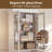 Hazeghi Double Glass Doors and Four Layers of Adjustable Shelving &Bookcase-1874907