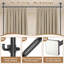 Satin Adjustable Curtain Pole Set-1859467640