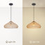 Luminaire suspendu en rotin 1 lumière-901834230