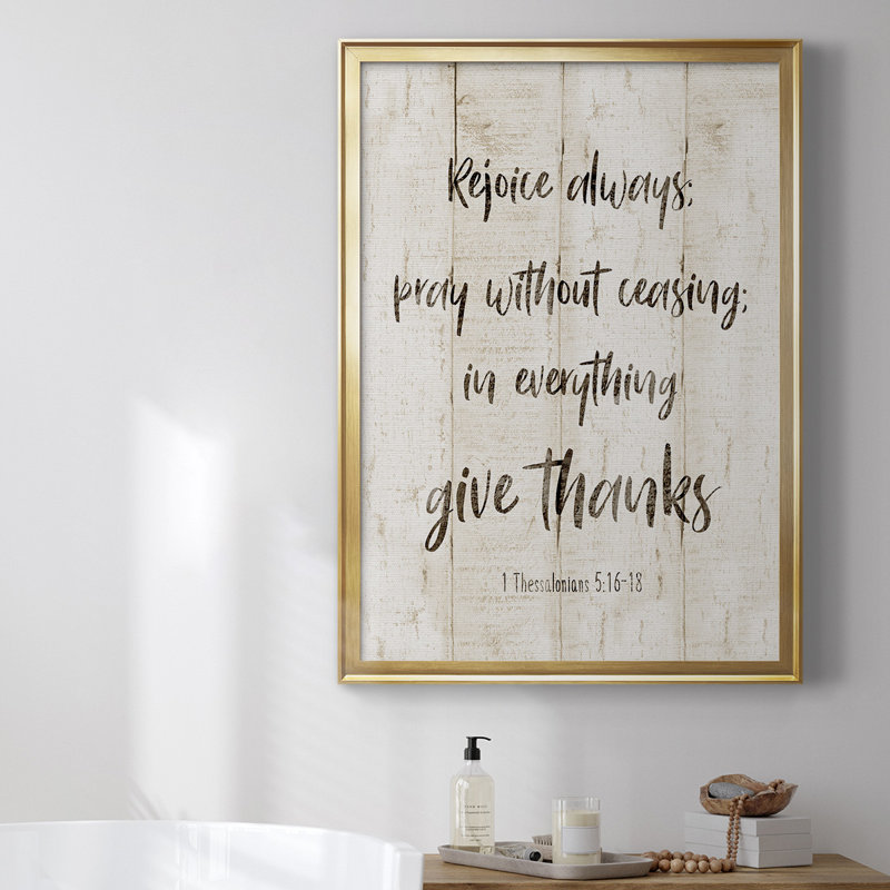 Rejoice Always " Rejoice Always ", Gold, 42.5" H x 30.5" W x 1" D