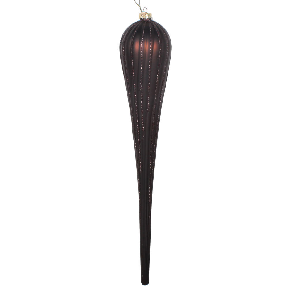 16" Shatterproof Finial Ornament, Dark Brown