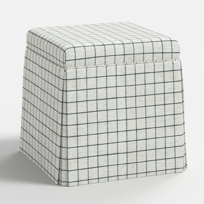 Dyer skirted storage ottoman