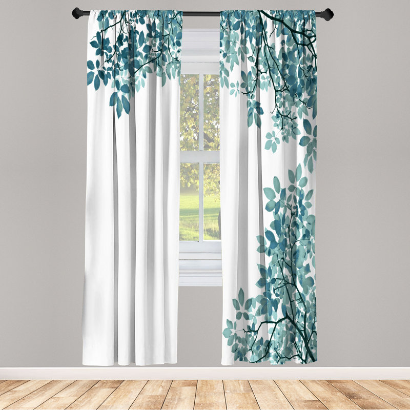 Semi Sheer Curtain Pair, 28" W x 63" L, Almond Green