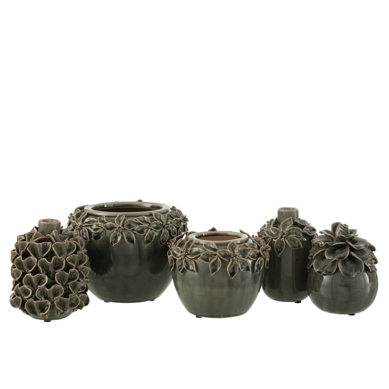 Spring / Summer 2024 Table Vase 1, 16.5cm H x 21.5cm W x 21.5cm D, Green