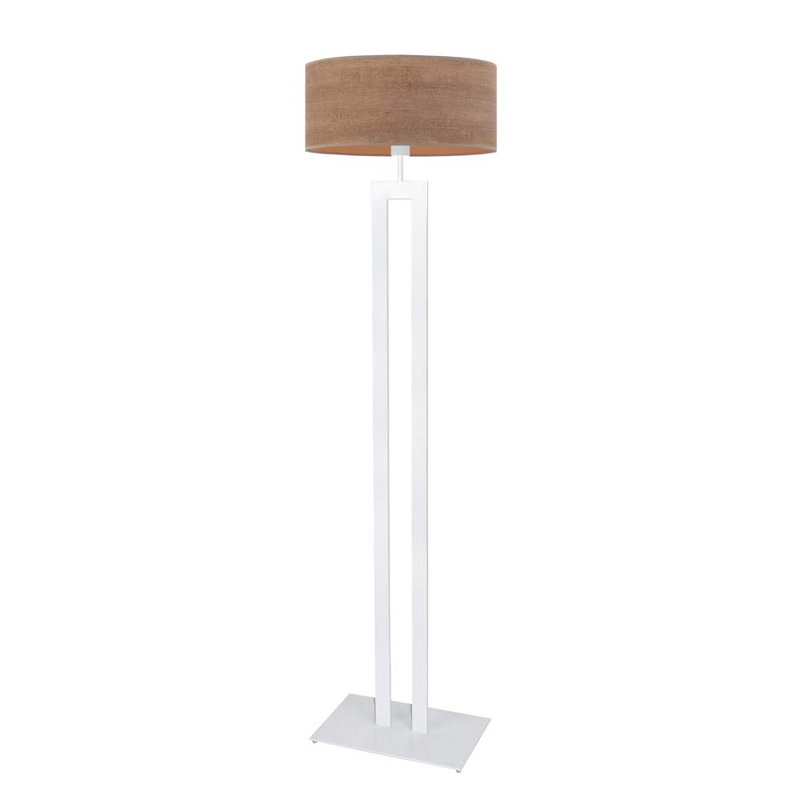 Bismilla 162cm Traditional Floor Lamp, Oak, White