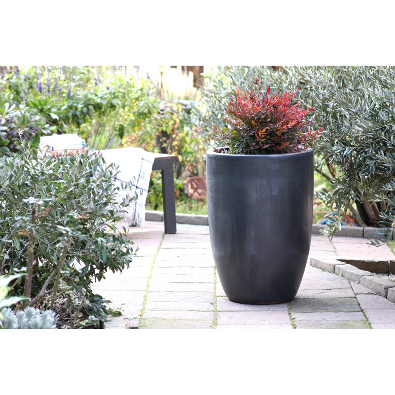Ensemble de pots à fleurs en argile 3 pièces Le Beau, Noir mat