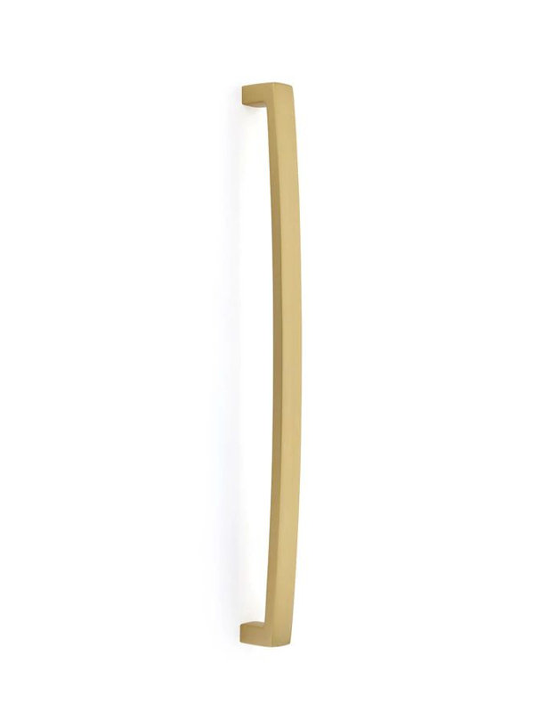 Poignée de porte de douche en verre Emtek Bauhaus (GBTB), 18", Laiton satiné