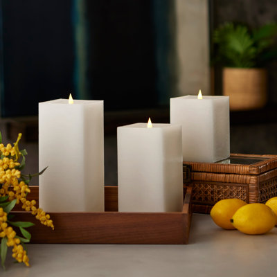 Classic Motion Flameless Square Candle Set