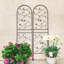 Barrière de jardin, treillis de jardin en métal 71 po x 19,7 po à treillis antirouille pour plantes grimpantes