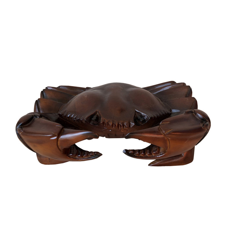 Figurine très grand crabe teck Hoboken