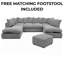 5 Seater Corduroy Corner Sofa -869341877