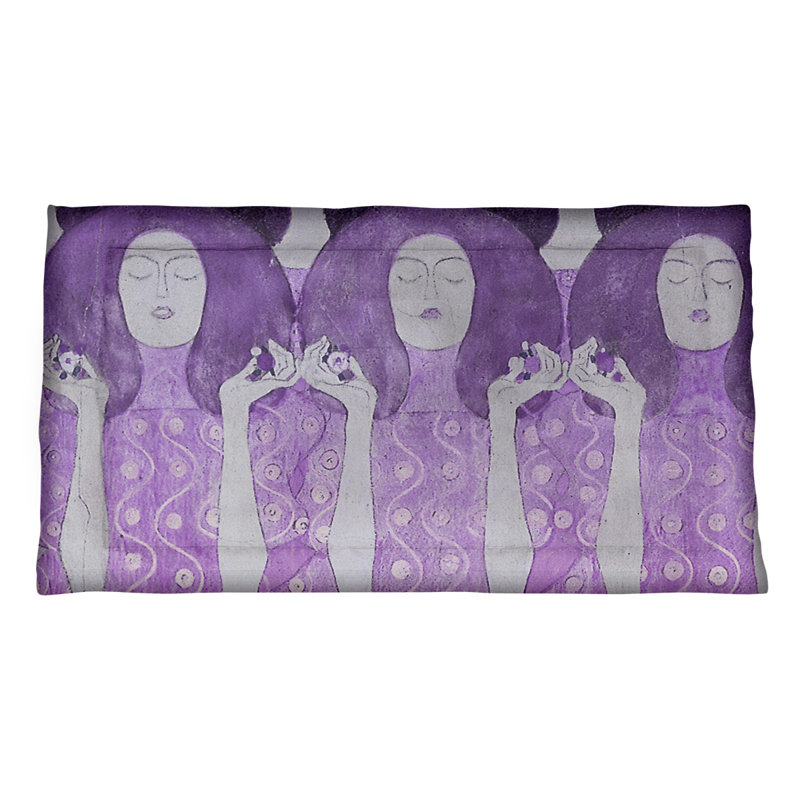 Taie décorative d’oreiller pour coussins ange, Grand, Polyester, Mauve