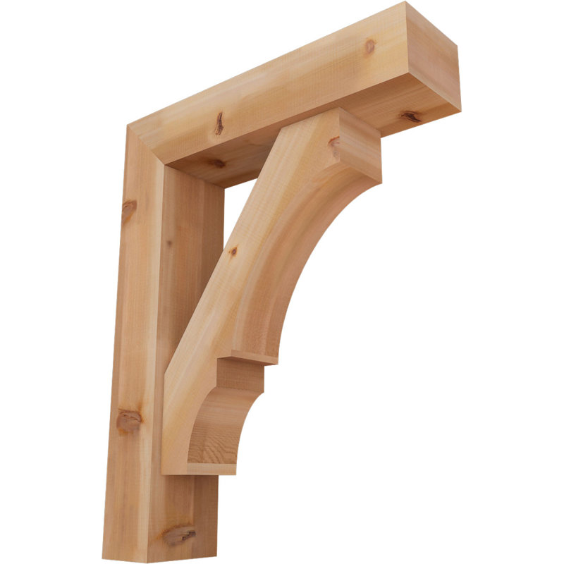 Support de bloc Balboa avec entretoise décalée, 38 x 30, Cèdre rouge occidental de l 7 1/2 po (lisse)
