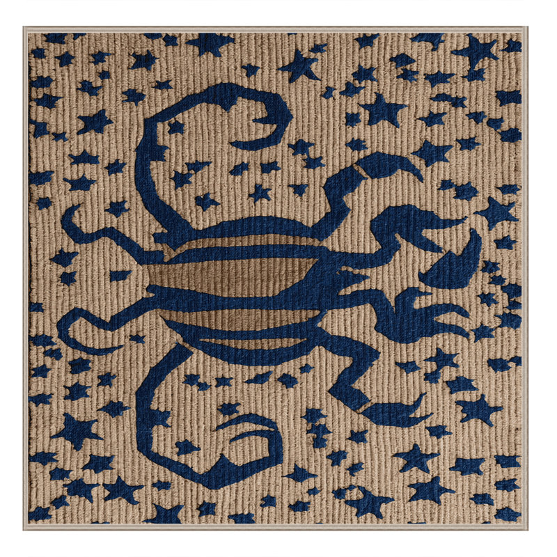 Tapis brun lavable à la machine, Carré 6 pi