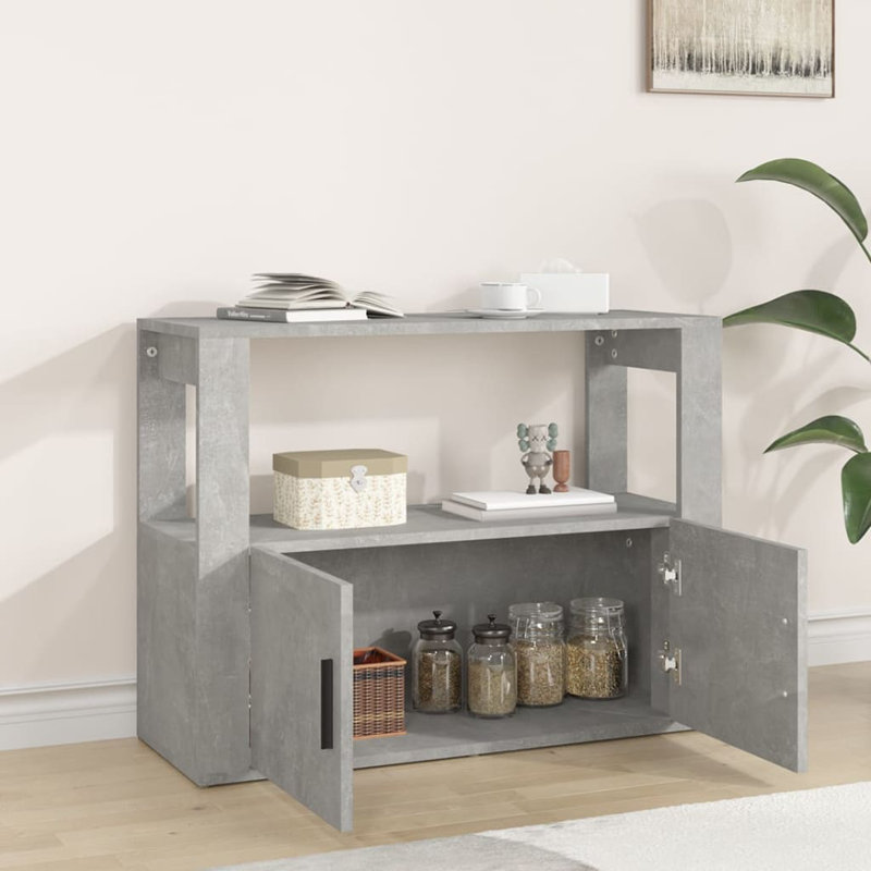 Kharley 80 Cm Wide Sideboard, Concrete Grey
