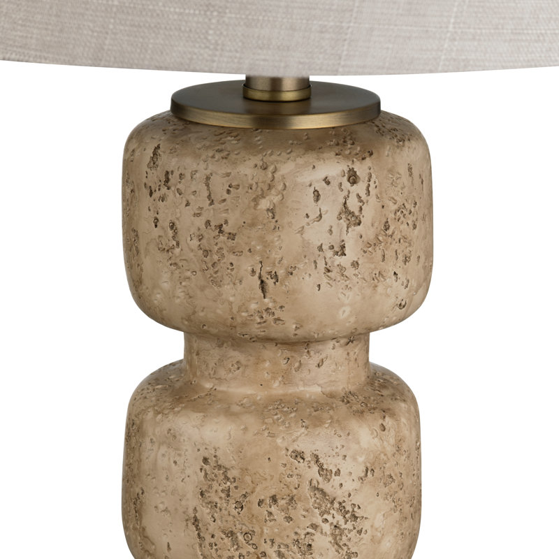 29" Resin Table Lamp With Cream Shade