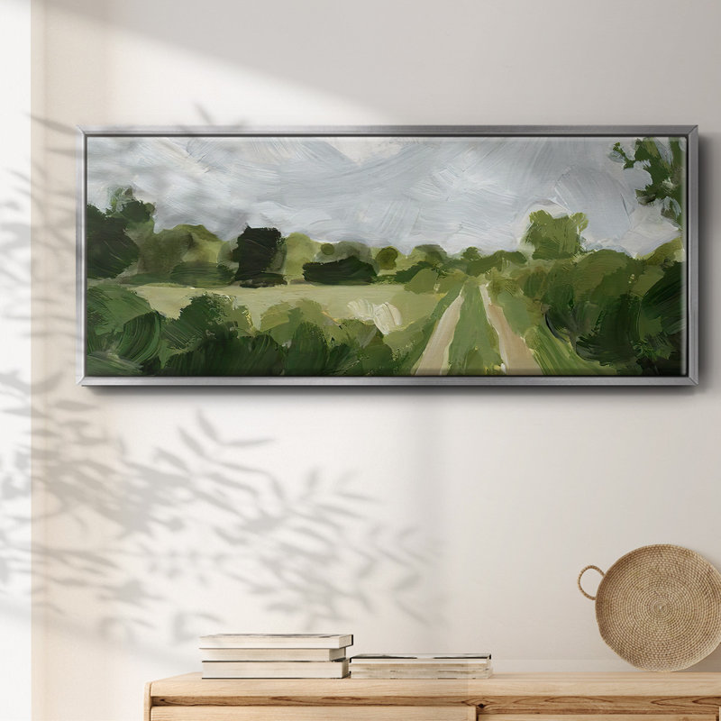 " Meadow Trail II ", Silver, 12" H x 30" W x 1.5" D