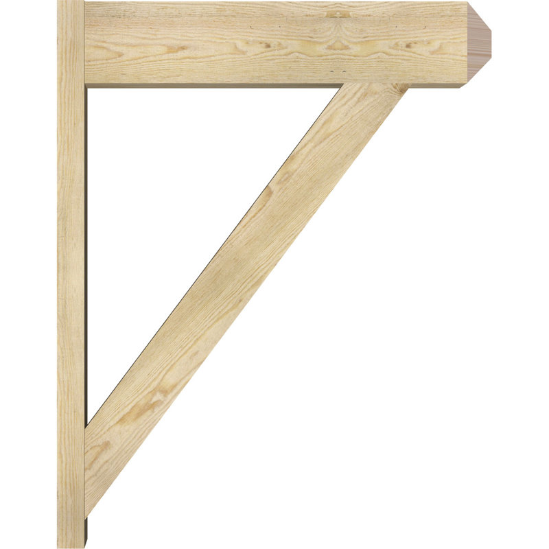 Artisan traditionnel en bois rustique, Sapin Douglas de 8 po (sciage brut), P 32 po x H 40 po