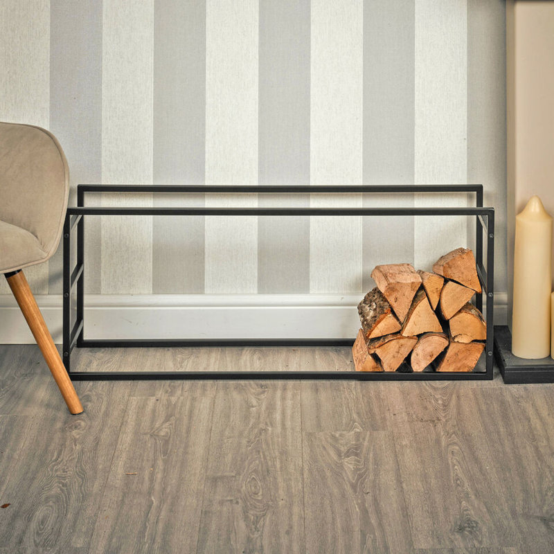 Ambriella 39.37cm W Metal Log Rack