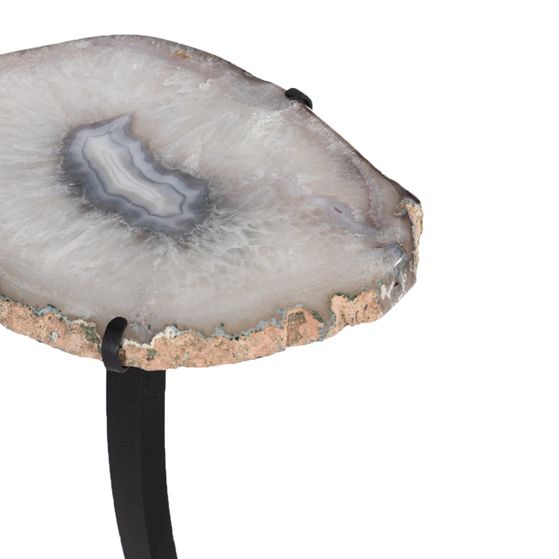 Agate Side Table Horseshoe Base, Assorted