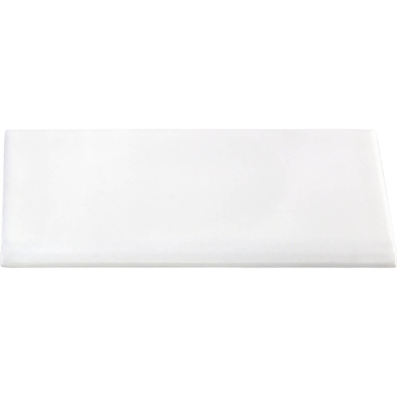 Carreau de céramique bullnose blanc mat 6 po x 3 po Essential