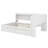 Full Size L-Shape Wood Daybed With LED Light Storage Shelves, Daybed Frame With USB & Built-In Charging Station, 2 Drawers-122871551
