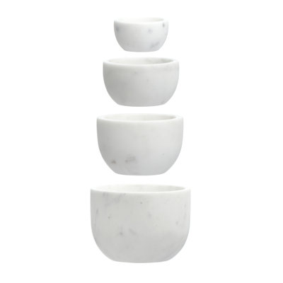 Brooksville White Marble Bowls (Set Of 4)