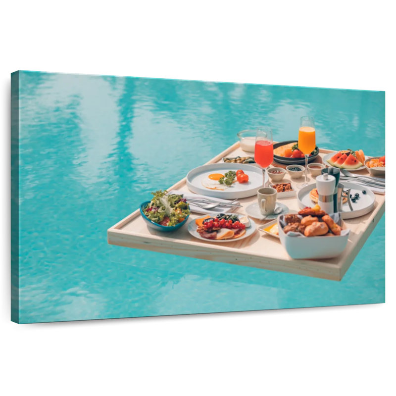 Floating Pool Breakfast, 8" H x 12" W