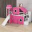 Lit mezzanine double avec tente et tour-340305651-340305661