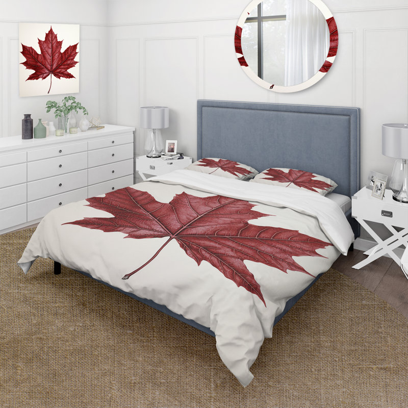 Ensemble de housse de couette Red Maple Leaf Beauty II - Tree Maple, Housse de couette pour très grand lit