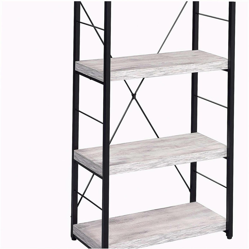 Bibliothèque antique noire à 3 tablettes, Noir/gris, (3 tablettes) H 43,58 po x l 24,58 po x P 11,58 po