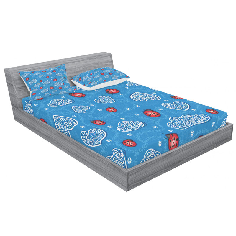 Microfiber Sheet Set, Queen Sheet Set with Fitted Sheet