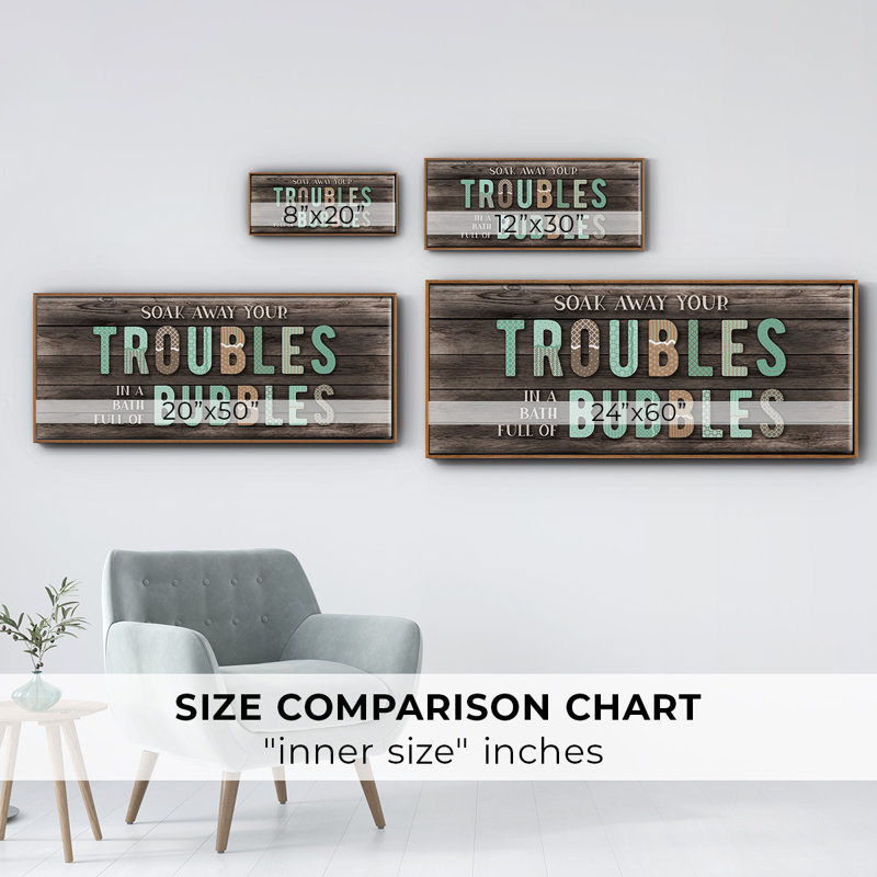 Troubles Bubbles - Toile encadrée, H 12 po x l 30 po