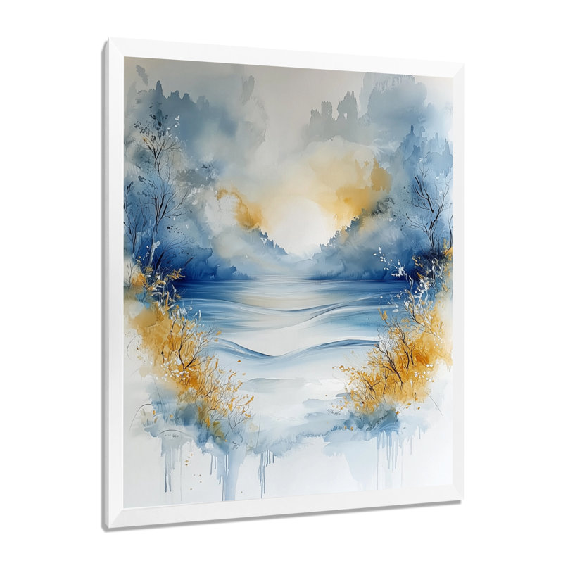Gianmarco - Impressions sur toile abstraites, H 32 po x l 16 po, Reproduction encadrée d'une seule photo, Blanc