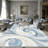 Blue Swirl Abstract carpet-easy to clean, machine-washable, soft and comfortable; suitable for door mats, kitchens, living rooms, bedrooms, corridors, and laundry areas. Easy to clean, durable carpet for home decoration.-594346007