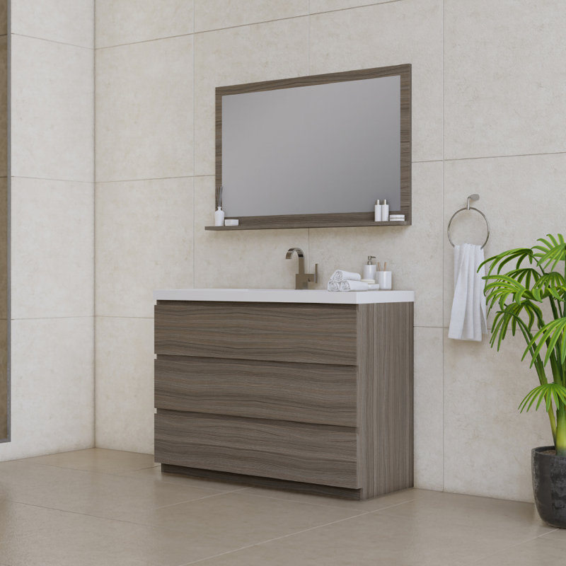 Ensemble de meuble-lavabo simple 48 po Arjina, Gris