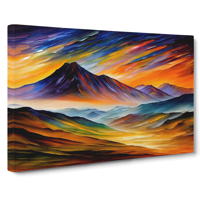 Mountains Scene Vol.4 Abstract - Wrapped Canvas