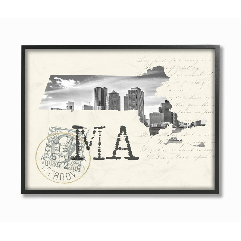 «Massachusetts, photographie en noir et blanc sur papier crème» par Daphne Polselli, impression, H 24 po x l 30 po x P 1,5 po